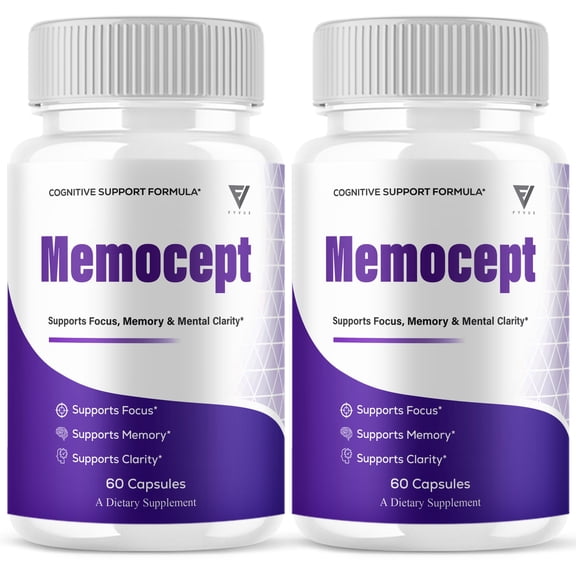 (2 Pack) Memocept Advanced Brain Support, Memocept Supplement (120 Capsules)
