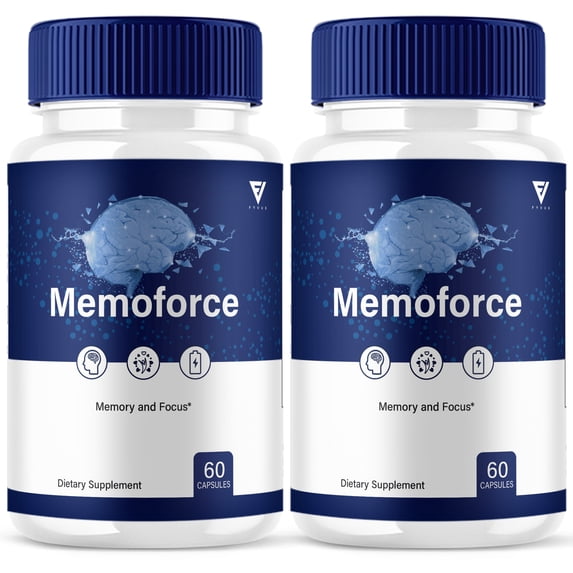 (2 Pack) Memoforce Brain and Memory Support Capsules Memo Force Pills, Memo Force Overall Wellness Supplement (120 Capsules)