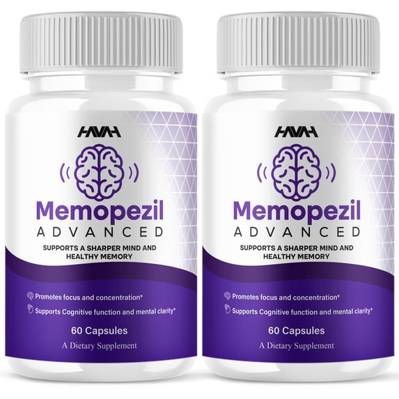 (2 Pack) Memopezil Advanced Brain Formula, Memopezil Daily Nootropic Support (120 Capsules)