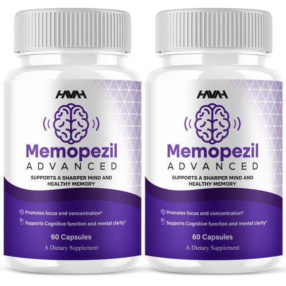 (2 Pack) Memopezil Advanced Brain Formula, Memopezil Daily Nootropic Support (120 Capsules)