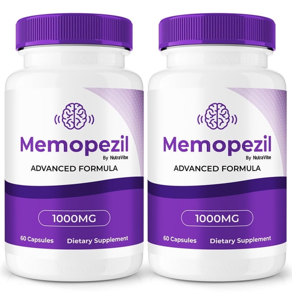 (2 Pack) Memopezil  Daily Formula with a Natural Blend to Help Maintain Focus, Memory & Concentration | Clean, Gentle, Easy-to-Swallow Memo Pezil Capsules for Everyday Sharpness (120 Capsules)
