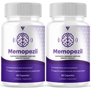 2 Pack Memopezil Premium Health & Wellness Nootropic Supplement 120 Capsules