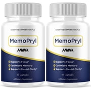 2 Pack Memopryl Advanced Brain Health Capsules, Memo Pryl Daily Nootropic Support 120 Capsules