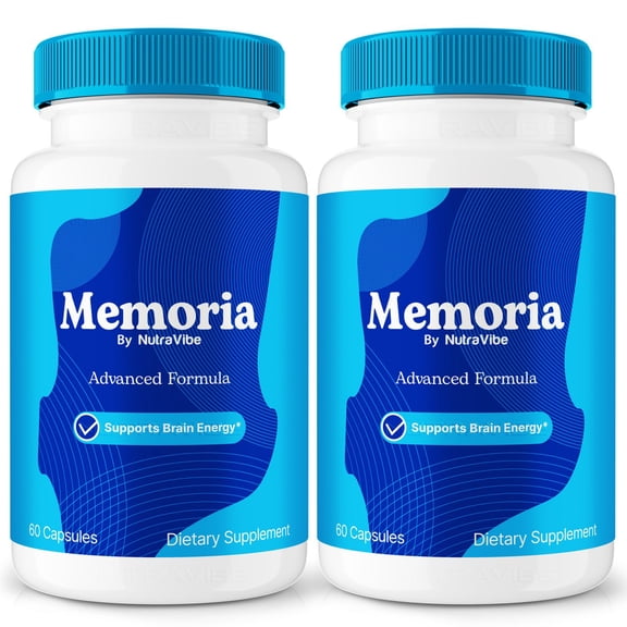 (2 Pack) Memoria Capsules, Premium All Natural Supplement to Support Overall Cognitive Health & Wellness, Official Formula To Boost Memory and Focus, Capsulas Reviews (120 Capsules)