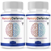 2 Pack Memory Defender Advanced Nootropic Capsules, MemoryDefender Maximum Strength Brain and Mind Health Support Formula 120 Capsules