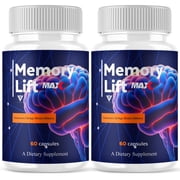 2 Pack Memory Lift Max Supplement, MemoryLift Nootropic Pills 120 Capsules