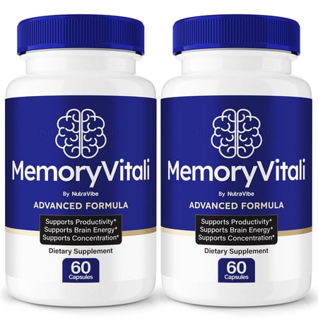 (2 Pack) MemoryVitali – Daily Formula with a Natural Blend to Help Maintain Focus, Memory & Concentration | Clean, Gentle, Easy-to-Swallow Memory Vitali Capsules for Everyday Sharpness (120 Capsules)