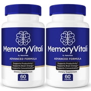 2 Pack MemoryVitali   Daily Formula with a Natural Blend to Help Maintain Focus, Memory & Concentration | Clean, Gentle, Easy-to-Swallow Memory Vitali Capsules for Everyday Sharpness 120 Capsules