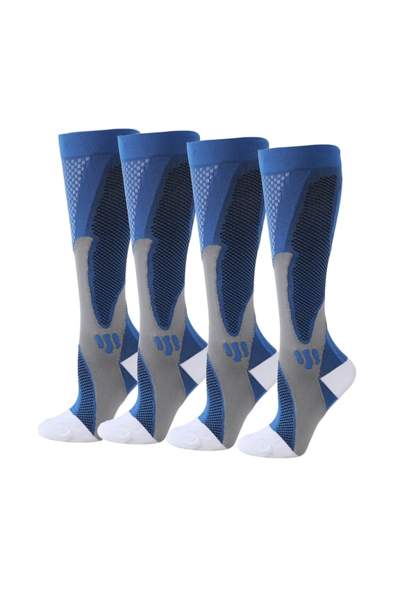 2-Pack Men Women Light Compression Sports Running Socks Elastic Stockings