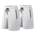 thumbnail image 1 of 2 Pack Men's Athletic Shorts Mesh Workout Gym Activewear Basketball Shorts With Zipper Pockets, 1 of 7