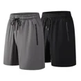 thumbnail image 1 of 2 Pack Men's Athletic Shorts Mesh Workout Gym Activewear Basketball Shorts With Zipper Pockets, 1 of 7
