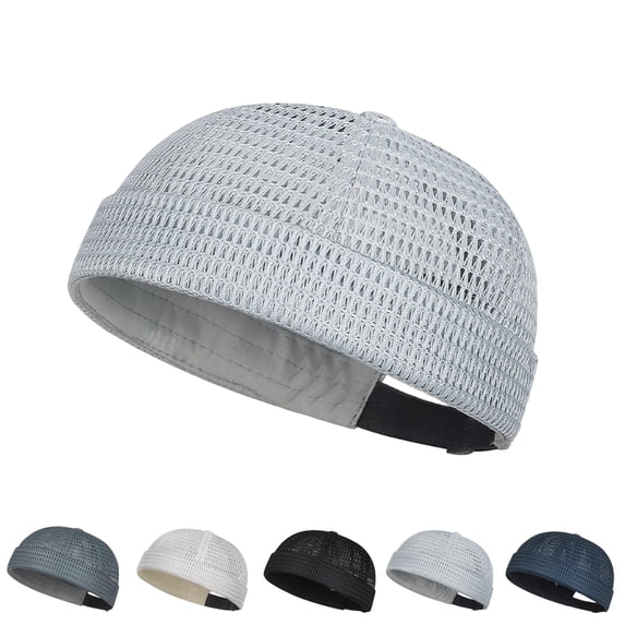 2 Pack Men's Breathable Brimless Hat, Brimless Hats for Men, Adjustable ...