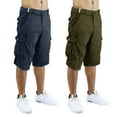 thumbnail image 1 of 2-Pack Men's Classic-Fit Distressed Belted Cargo Shorts (30-48), 1 of 4