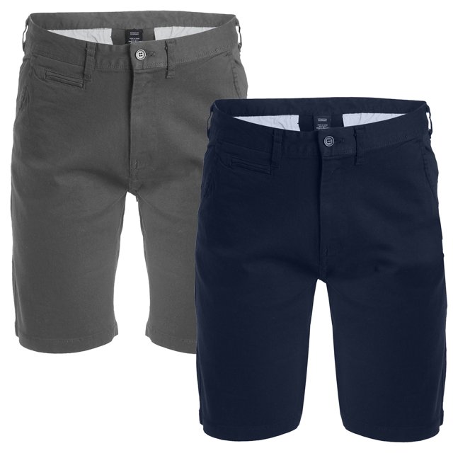 2Pack Men's Cotton Flex Stretch Chino Shorts (Sizes, 3042)
