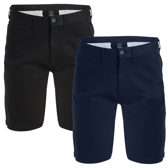 2-Pack Men's Cotton Flex Stretch Chino Shorts (Sizes, 30-42)