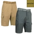 thumbnail image 1 of 2-Pack Men's Cotton Stretch Ripstop Cargo Shorts With Belt (Size - 32-42), 1 of 7