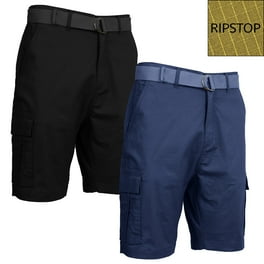 【S/E/O】 COTTON CARGO SHORTS NAVY Men's Belted Cotton Cargo Shorts (3-Pack) - Walmart.com