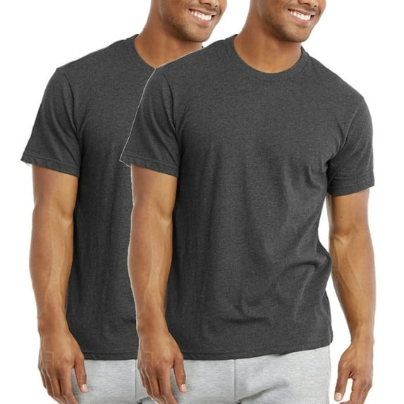 2 Pack Men's Cotton T-Shirts Crew Neck Short Sleeve S-3XL Regular Big & Tall Workout Breathable Casual Athletic Sports Running Tee Top Menswear Solid