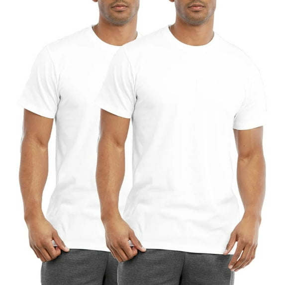 2 Pack Men's Cotton T-Shirts Crew Neck Short Sleeve S-3XL Regular Big & Tall Workout Breathable Casual Athletic Sports Running Tee Top Menswear Solid