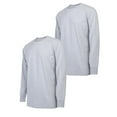 thumbnail image 1 of 2 Pack Men's Cotton T-Shirts with Ridded Cuff Crew Neck Long Sleeve Classic Fit Tee S-3XL Regular Big & Tall Breathable Casual Menswear Top Streetwear, 1 of 4