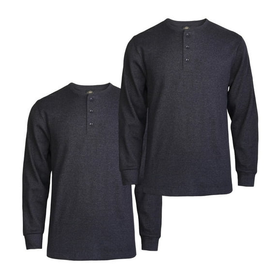 2 Pack Men's Cotton Waffle-Knit Thermal Henley Shirt Long Sleeve S-3XL Breathable Fashion Casual Pullover Solid Tops Knitwear Menswear Sweater Spring Comfort