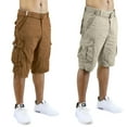 thumbnail image 1 of 2-Pack Men's Distressed Cotton Cargo Shorts With Belt (Size 30-42), 1 of 5