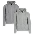 thumbnail image 1 of 2-Pack Men’s Fleece-Lined Full-Zip Hoodie (S-2XL), 1 of 5