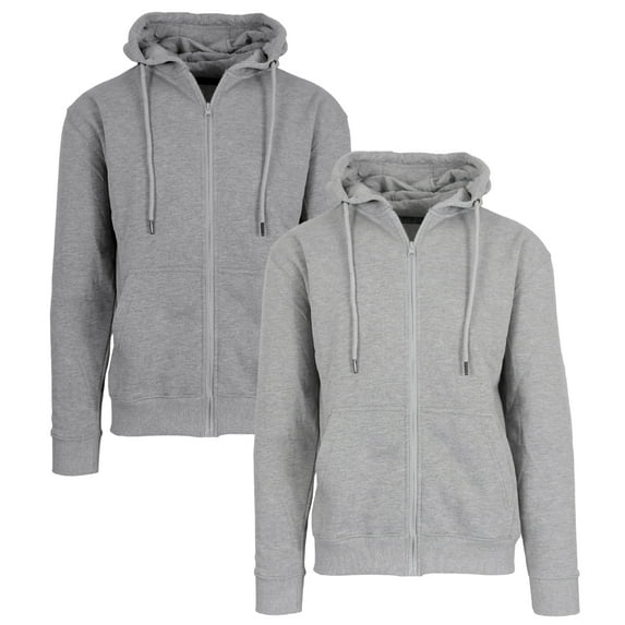 2-Pack Men’s Fleece-Lined Full-Zip Hoodie (S-2XL)