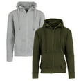 thumbnail image 1 of 2-Pack Men’s Fleece-Lined Full-Zip Hoodie (S-2XL), 1 of 5