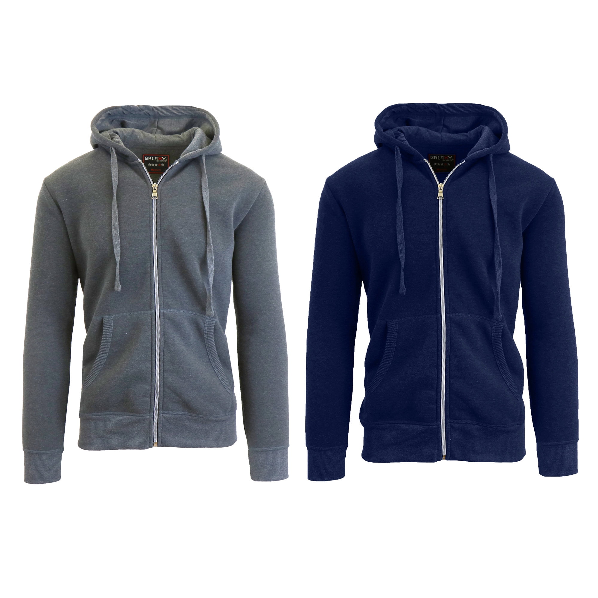 2 Pack Men's Fleece ZipUp Hoodie