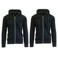 thumbnail image 1 of 2 Pack Men's Fleece Zip-Up Hoodie, 1 of 19