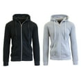thumbnail image 1 of 2 Pack Men's Fleece Zip-Up Hoodie, 1 of 19