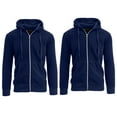 thumbnail image 1 of 2 Pack Men's Fleece Zip-Up Hoodie, 1 of 19