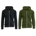 thumbnail image 1 of 2 Pack Men's Fleece Zip-Up Hoodie, 1 of 19