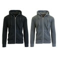 thumbnail image 1 of 2 Pack Men's Fleece Zip-Up Hoodie, 1 of 19