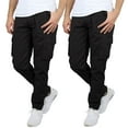 thumbnail image 1 of 2-Pack Men's Flex-Stretch Cotton Cargo Pants, 31-Inch Inseam - Comfortable and Durable, 1 of 7