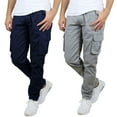 thumbnail image 1 of 2-Pack Men's Flex-Stretch Cotton Cargo Pants, 31-Inch Inseam - Comfortable and Durable, 1 of 7