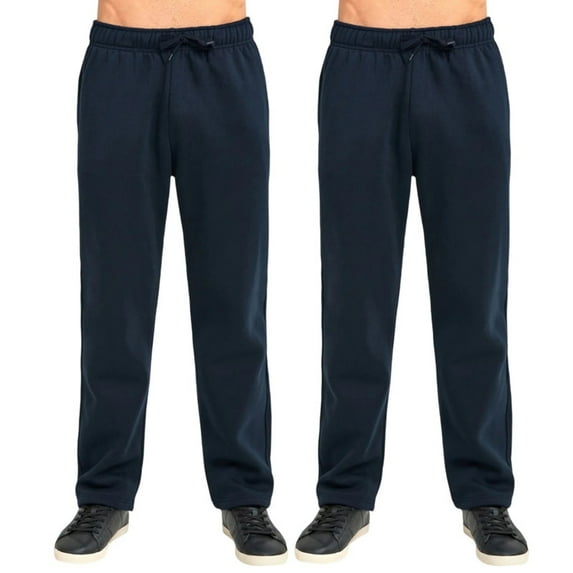2 Pack Men's Heavyweight Fleece Sweatpants Cotton with Drawstring and Pockets S-3XL Regular Big & Tall Lounge Pants Fall Winter Solid Casual Menswear Outdoor