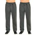 thumbnail image 1 of 2 Pack Men's Heavyweight Fleece Sweatpants Cotton with Drawstring and Pockets S-3XL Regular Big & Tall Lounge Pants Fall Winter Solid Casual Menswear Outdoor, 1 of 4