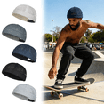 2 Pack Men's Mesh Brimless Cap, Adjustable Beanie Breathable Skullcap ...