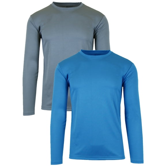 2-Pack Men's Moisture Wicking Long Sleeve Peformance Tagless Tee (Sizes, S-2XL)
