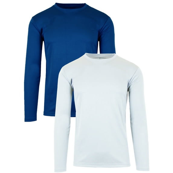 2-Pack Men's Moisture Wicking Long Sleeve Peformance Tagless Tee (Sizes, S-2XL)