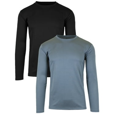 2-Pack Men's Moisture Wicking Long Sleeve Peformance Tagless Tee (Sizes, S-2XL)