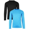 thumbnail image 1 of 2-Pack Men's Moisture Wicking Long Sleeve Peformance Tagless Tee (Sizes, S-2XL), 1 of 5