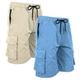 thumbnail image 1 of 2-Pack Men's Moisture Wicking Performance Quick Dry Cargo Shorts, 1 of 5