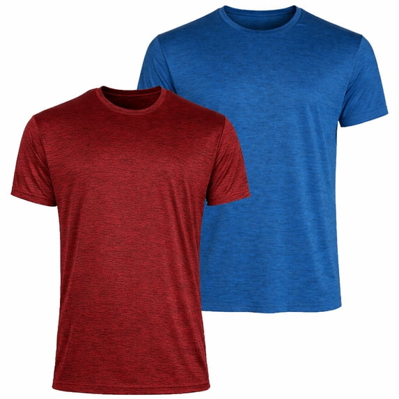 2-Pack Men's Moisture Wicking Performance Short Sleeve Tee (S - 3XL)