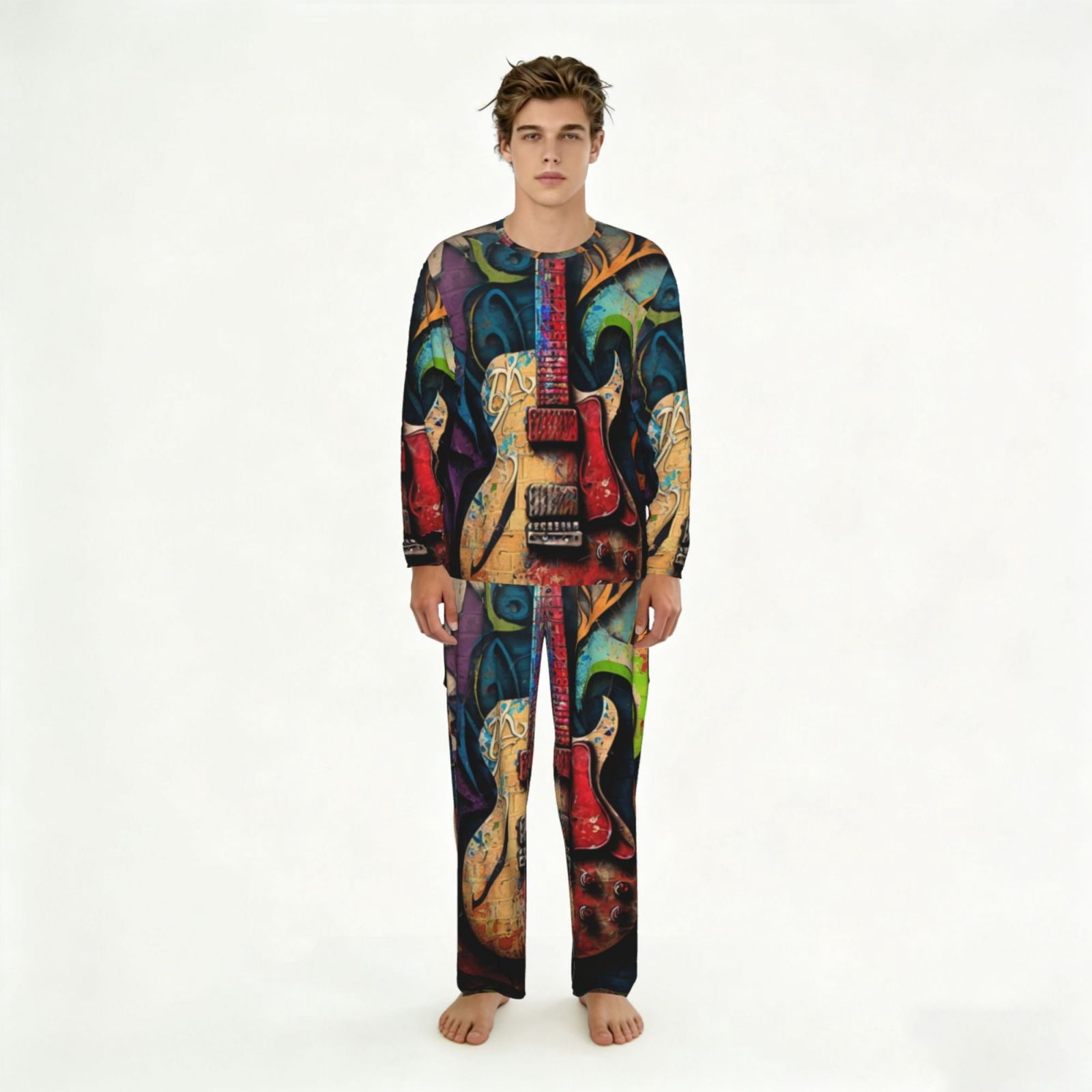 2 Pack Men's Pajamas Set Sleepwear Loungewear Pjs Sets with Pockets ...