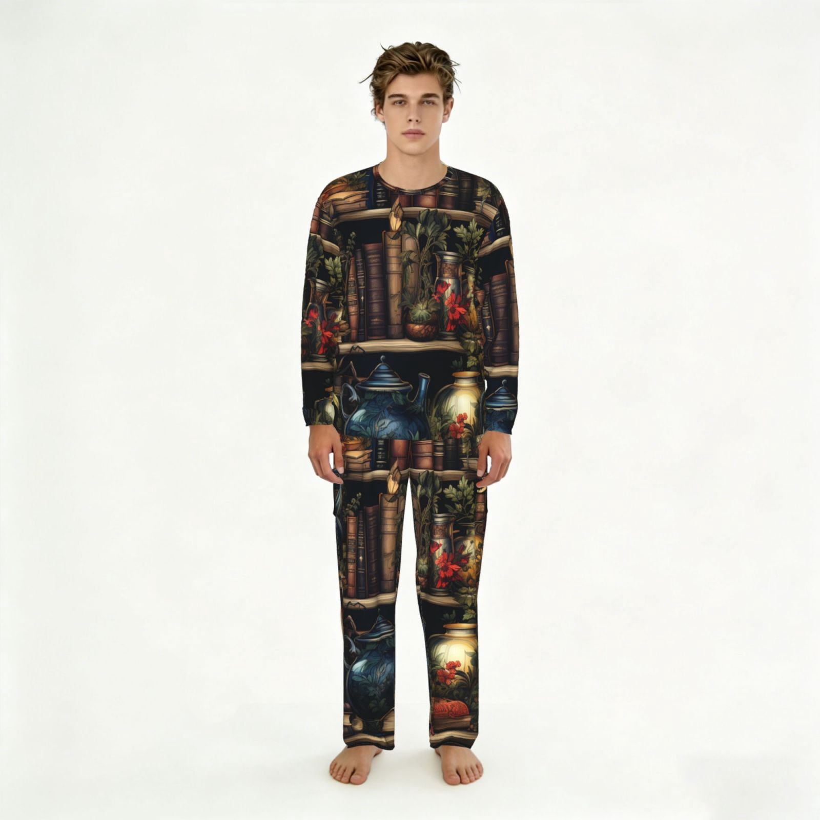 2 Pack Men's Pajamas Set Sleepwear Loungewear Pjs Sets with Pockets ...