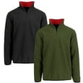 thumbnail image 1 of 2-Pack Men's Polar Fleece Pullover Quarter Zip Sweater (Sizes, S-2XL), 1 of 5