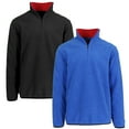 thumbnail image 1 of 2-Pack Men's Polar Fleece Pullover Quarter Zip Sweater (Sizes, S-2XL), 1 of 4